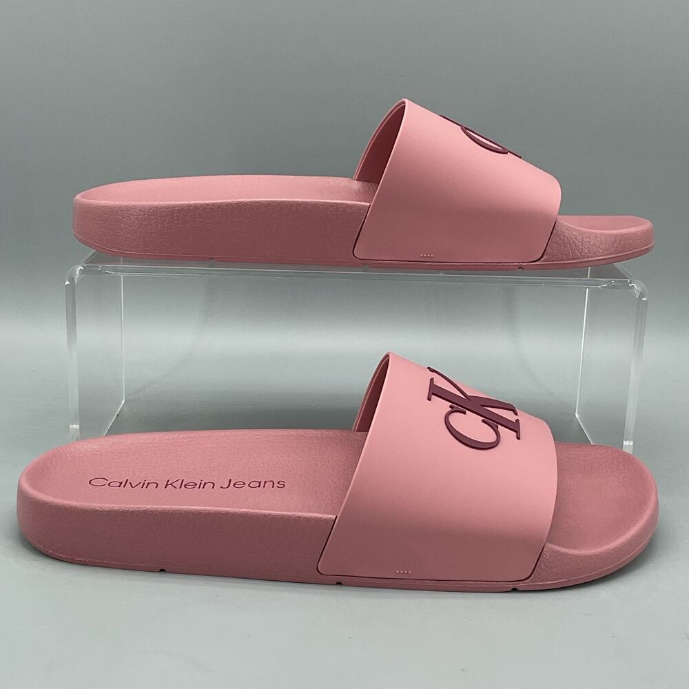 NEW Calvin Klein Women’s Arin Beach Slide Slip on Sandals Pink Size 8M